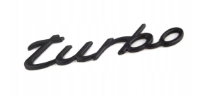 EMBLEMAT LOGO NAPIS PORSCHE TURBO CZARNY MAT