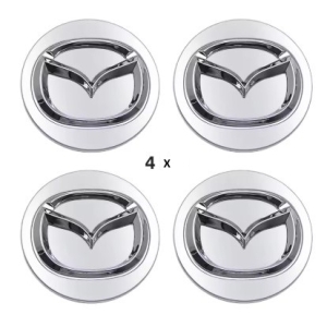 4x KAPSELEK KOŁPAK DEKIELEK ZAŚLEPKA FELGI ALUMINIOWEJ MAZDA srebrne
